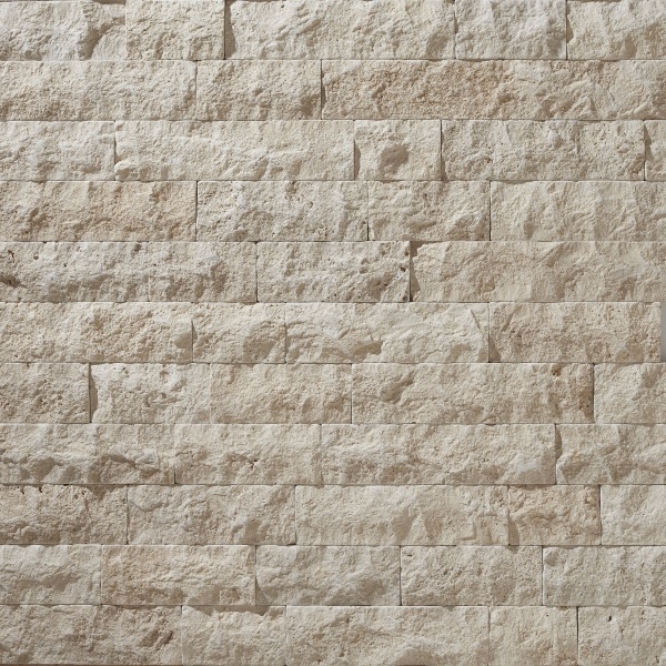 Плитка із травертину Light Split Face and Tumbled 2.1х10см х FL (вільна довжина), бежева з колотою зістареною поверхнею Export