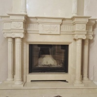 Портал для каміна Bravo Вашингтон Crema Marfil мармур бежевий прямий Портал для каміна Bravo Вашингтон Crema Marfil мармур бежевий прямий