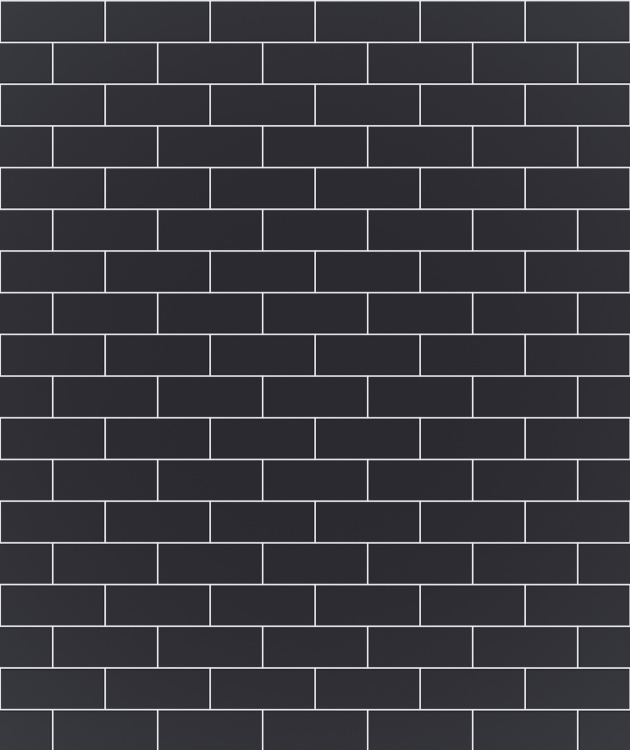 Мозаика керамическая Kotto Ceramica BRICK B 6022 Grafit Black  300x300х9 (48х124) 0,075 м2