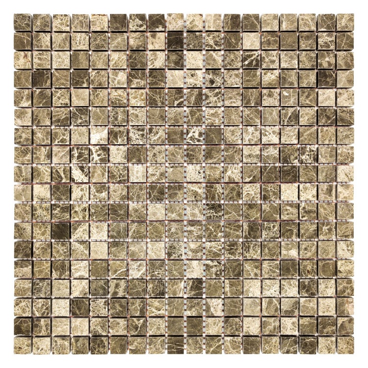 Мозаика из мрамора Полированная МКР-4П (15x15) Emperador Dark TR
