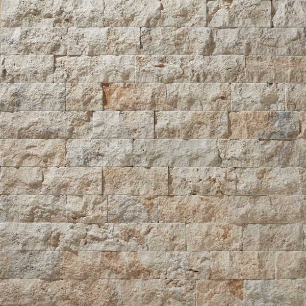 Плитка із травертину Classic Light Split Face and Tumbled 2.1х10см х FL (вільна довжина), бежева з колотою зістареною поверхнею Standart