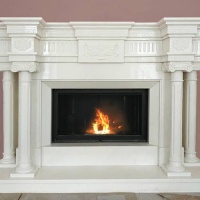 Портал для каміна Bravo Вашингтон Polaris мармур білий прямий Портал для каміна Bravo Вашингтон Polaris мармур білий прямий