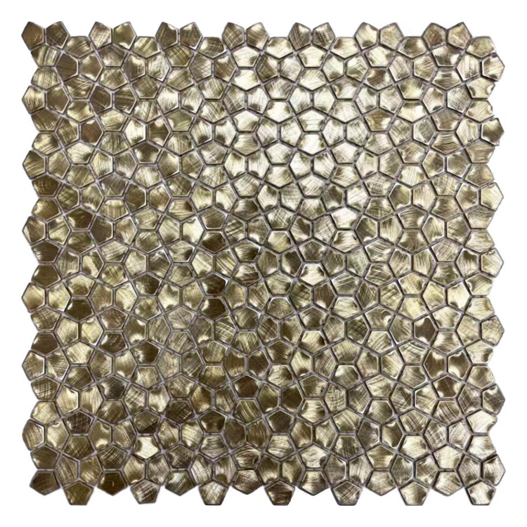 Мозаика Mozaico De Lux V-Mos VHX-313 Metal Gold 304х304 мм