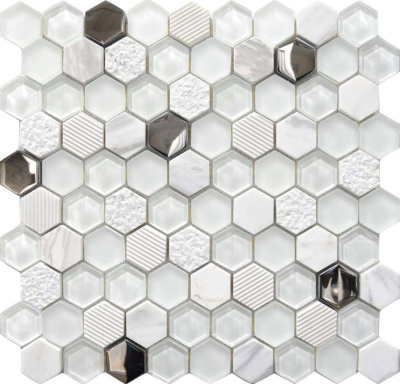 Мозаїка Mosavit Hexa Mosa White 30*31.5