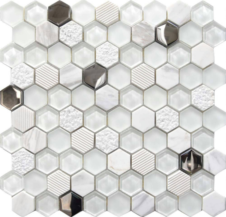 Мозаїка Mosavit Hexa Mosa White 30*31.5
