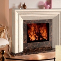 Портал для каміна Bravo Ніцца Crema Marfil + Emperador Dark мармур бежевий/коричневий прямий Портал для каміна Bravo Ніцца Crema Marfil + Emperador Dark мармур бежевий/коричневий прямий