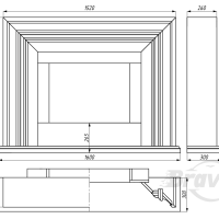 Портал для каміна Bravo Ніцца Crema Marfil + Emperador Dark мармур бежевий/коричневий прямий Портал для каміна Bravo Ніцца Crema Marfil + Emperador Dark мармур бежевий/коричневий прямий