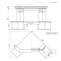 Портал для каміна Bravo Глорія Botticino + Emperador Dark кутовий мармур бежевий/коричневий n5