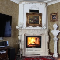 Портал для каміна Bravo Фантазія Crema Marfil мармур бежевий прямий Портал для каміна Bravo Фантазія Crema Marfil мармур бежевий прямий