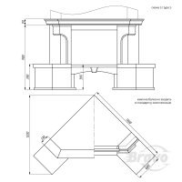 Портал для камина Bravo Сафо Giallo Atlantide + Emperador Dark мрамор бежевый/коричневый угловой n5