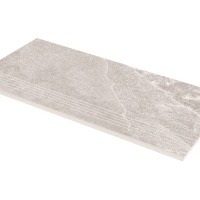 Сходинка з керамограніту Zeus Ceramica Kalakito Ivory SZRXKA1BRNQ Еко 600х300х9,2 мм бежева, під камінь, матова, з протиковзскими прорізами