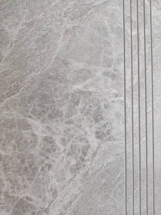 Сходинка з керамограніту Zeus Ceramica Kalakito Ivory SZRXKA1BRNQ Еко 600х300х9,2 мм бежева, під камінь, матова, з протиковзскими прорізами