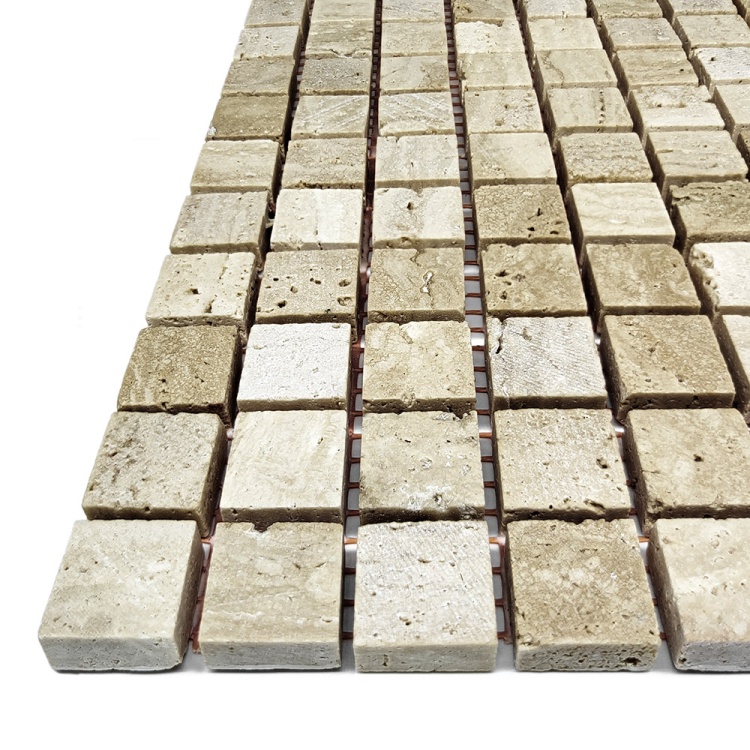 Мозаїка з травертину Матова МКР-4СН (15x15) Travertine Classic