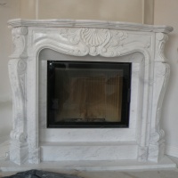 Портал для каміна Bravo Фантазія Polaris мармур білий прямий