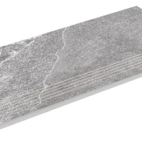 Сходинка з керамограніту Zeus Ceramica Kalakito Grey SZRXKA8BRNQ Еко 600х300х9,2 мм сіра, під камінь, матова, з протиковзскими прорізами Сходинка з керамограніту Zeus Ceramica Kalakito Grey SZRXKA8BRNQ Еко 600х300х9,2 мм сіра, під камінь, матова, з протиковзскими прорізами