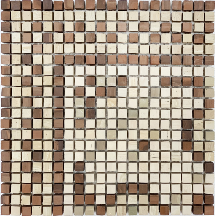 Мозаика из керамогранита Kotto Ceramica MI7 K060708 Lviv Legends угол фриза Sabbia/Noce/Solare/Muschiato