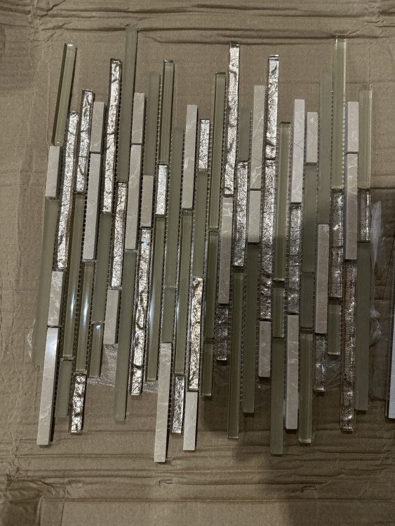 Мозаика стеклянная T-MOS CF05 Beige Mozaico De Lux