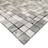 Мозаїка з мармуру Матова МКР-4СН (15x15) White Mix