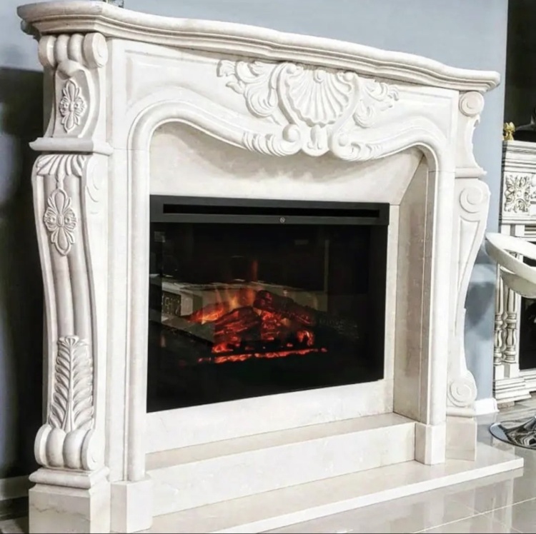 Портал для каміна Bravo Фантазія Botticino мармур бежевий прямий