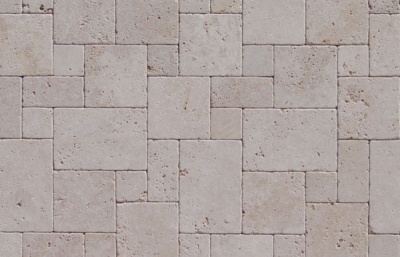 Плитка из травертина Light Tumbled 1см x Mini set, мини сет бежевая с состаренной поверхностью Антик Export