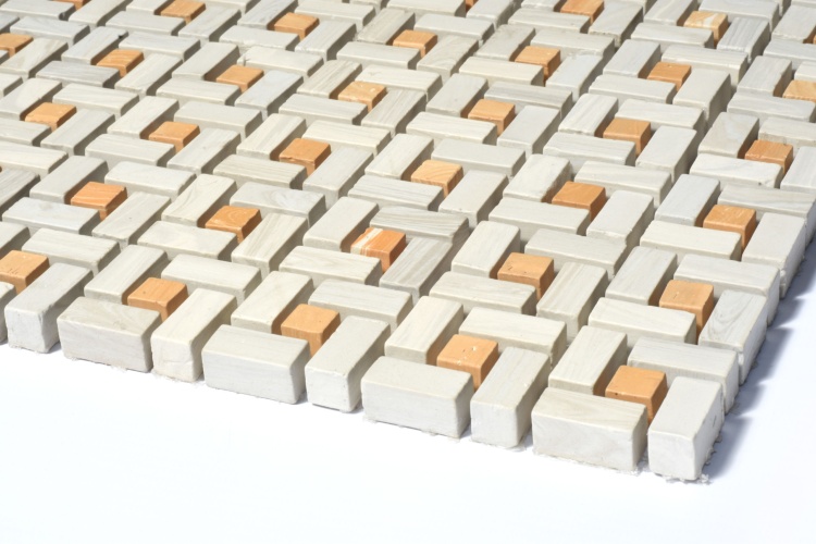 Мозаїка із керамограніту Kotto Ceramica MI7 K9102 C2 Grigio Caldo/Dorato 300x300x10