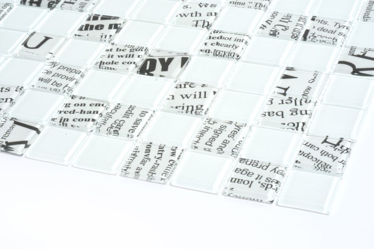 Мозаїка скляна Kotto Ceramica GMP 0425012 С2 print 12/white 04 300 x 300 х 4 ( 25 х 25 )