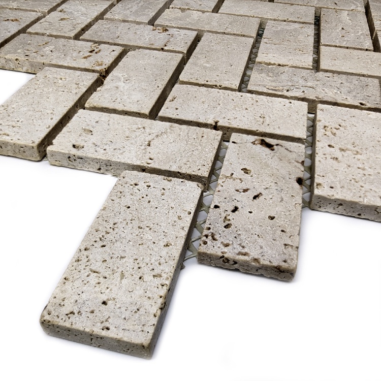 Мозаїка з травертину Матова МКР-5СН (47x23) Travertine Classic