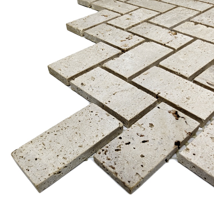 Мозаїка з травертину Матова МКР-5СН (47x23) Travertine Classic