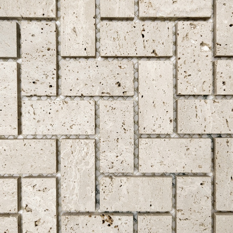 Мозаїка з травертину Матова МКР-5СН (47x23) Travertine Classic