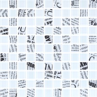 Мозаїка скляна Kotto Ceramica GMP 0425013 С2 print 12/white mat 300 x 300 х 4 ( 25 х 25 )