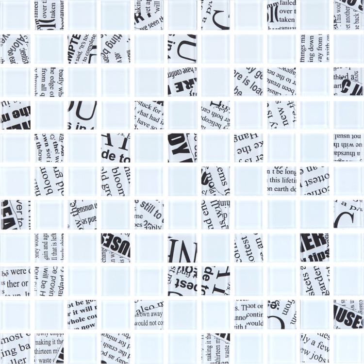 Мозаїка скляна Kotto Ceramica GMP 0425013 С2 print 12/white mat 300 x 300 х 4 ( 25 х 25 )
