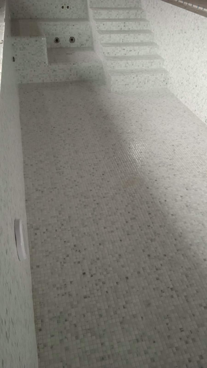 Мозаика стеклянная Statuario white AquaMo