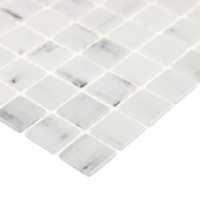 Мозаика стеклянная Statuario white AquaMo Мозаика стеклянная Statuario white AquaMo