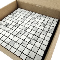 Мозаика стеклянная Statuario white AquaMo Мозаика стеклянная Statuario white AquaMo