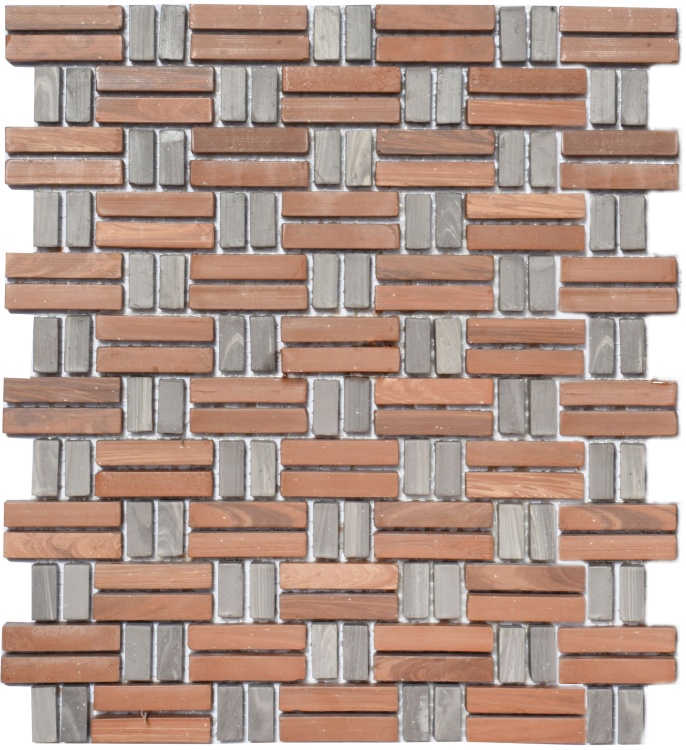 Мозаїка із керамограніту Kotto Ceramica MI7 K9302 C2 Bucchero/Noce 300x300x10