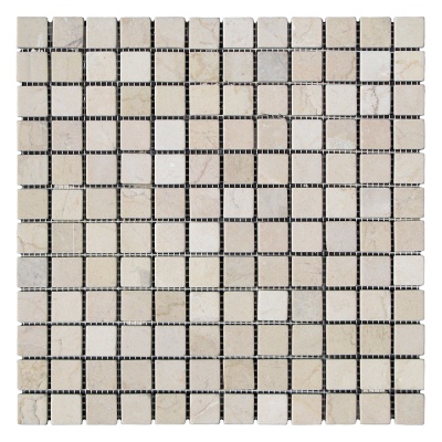 Мозаїка з мармуру Матова МКР-2СВ (23x23) Beige Mix