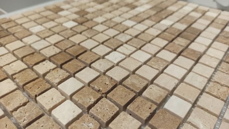 Мозаїка Mozaico de Lux K-MOS Travertino Noce (15X15)