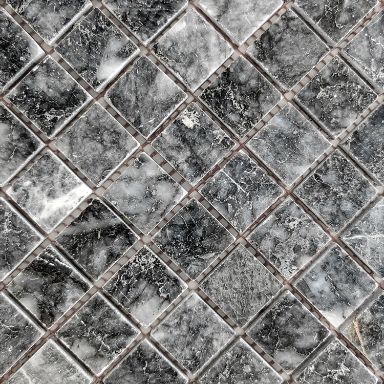 Мозаика из мрамора Полированная МКР-2П (23x23) Black