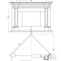 Портал для камина Bravo Стокгольм Volakas + Nero Marquina мрамор белый/черный угловой Портал для камина Bravo Стокгольм Volakas + Nero Marquina мрамор белый/черный угловой