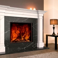Портал для камина Bravo Стокгольм Volakas + Nero Marquina мрамор белый/черный угловой Портал для камина Bravo Стокгольм Volakas + Nero Marquina мрамор белый/черный угловой