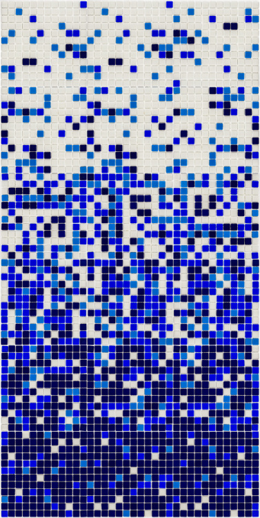 Мозаїка скляна АкваМо MX25-1-01-02-03-04 біло-синя розтяжка градієнт 1912x317x4 мм в басейн хамам ванну сауну