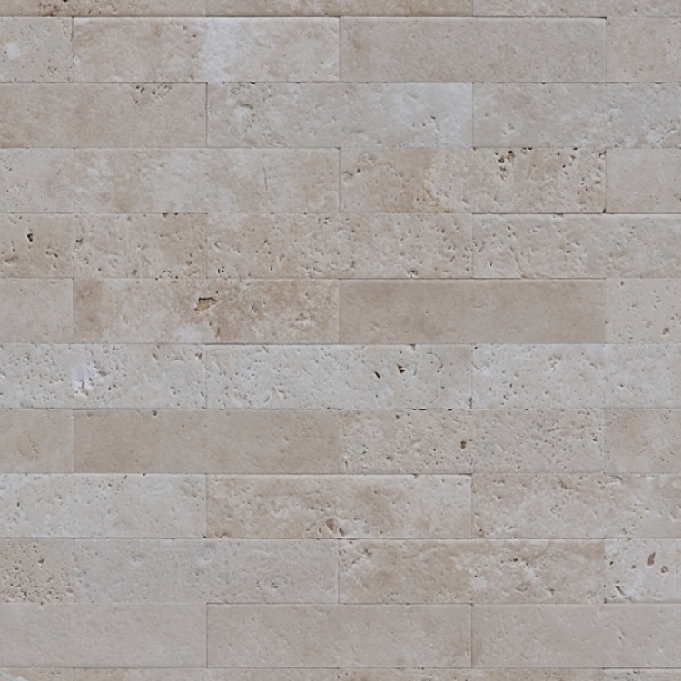 Плитка з травертину Light Brushed 1х10см х FL (вільна довжина), бежева брашована Export