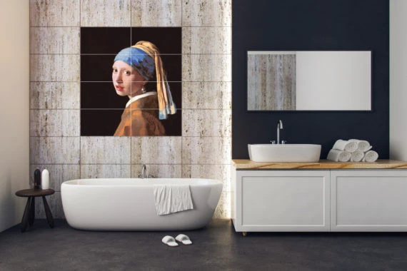 Мозаїчне панно Kotto Ceramica Дівчина із сережкою 750x750