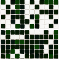 Мозаїка скляна АкваМо MX25-1-05-12-13-14 біло-зелена розтяжка градієнт 1912x317x4 мм в душеву спа сауну басейн