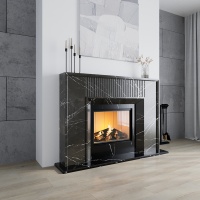 Портал для каміна Bravo Денвер Pietra Grey + Nero Marquina мармур сірий/чорний прямий Портал для каміна Bravo Денвер Pietra Grey + Nero Marquina мармур сірий/чорний прямий