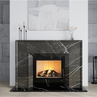 Портал для каміна Bravo Денвер Pietra Grey + Nero Marquina мармур сірий/чорний прямий Портал для каміна Bravo Денвер Pietra Grey + Nero Marquina мармур сірий/чорний прямий