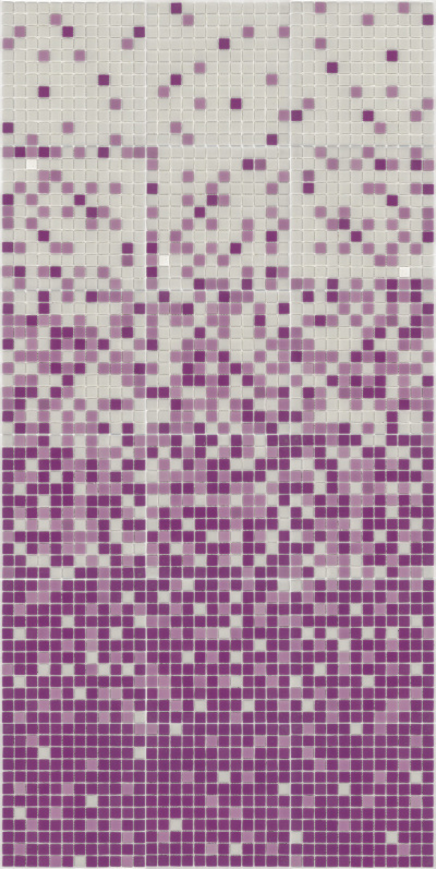 Мозаїка скляна АкваМо MX25-1-01-22-23 біло-фіолетова розтяжка градієнт 1912x317x4 мм в спа басейн хамам ванну
