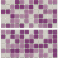 Мозаїка скляна АкваМо MX25-1-01-22-23 біло-фіолетова розтяжка градієнт 1912x317x4 мм в спа басейн хамам ванну