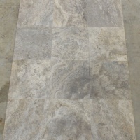 Плитка з травертину Silver Filled and Honed 1,2 х40, 6х40, 6 см, сіра матова заповнена шліфована Export