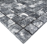 Мозаика из мрамора Матовая МКР-2СН (23x23) Black Мозаика из мрамора Матовая МКР-2СН (23x23) Black